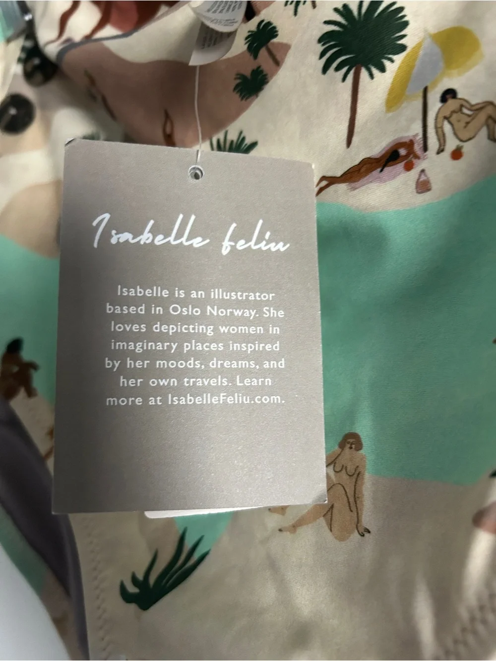 Anthropologie High-Waist Swim Bottoms in Isabelle Felin Beach Print
